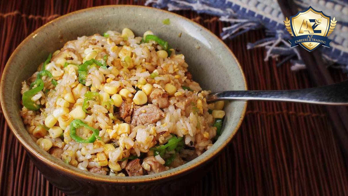 sous vide pork with fried rice